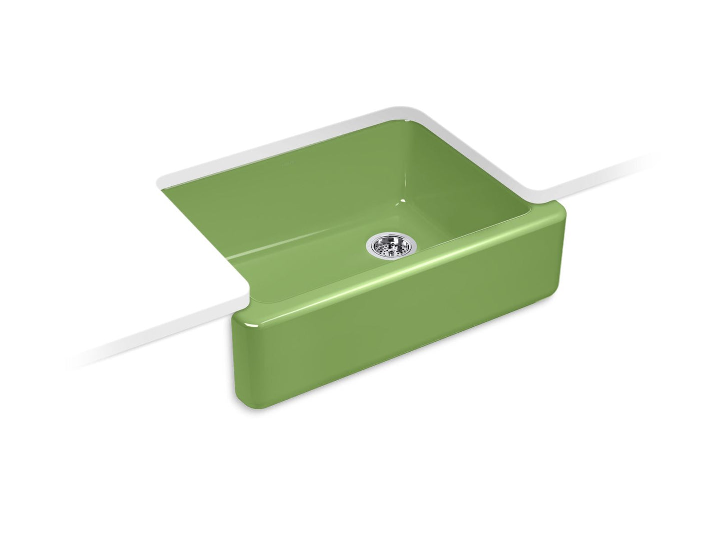 Kohler K-6487-34 Whitehaven 29-3/4 In. Undermount Single-Bowl Farmhouse Kitchen Sink In Fresh Green