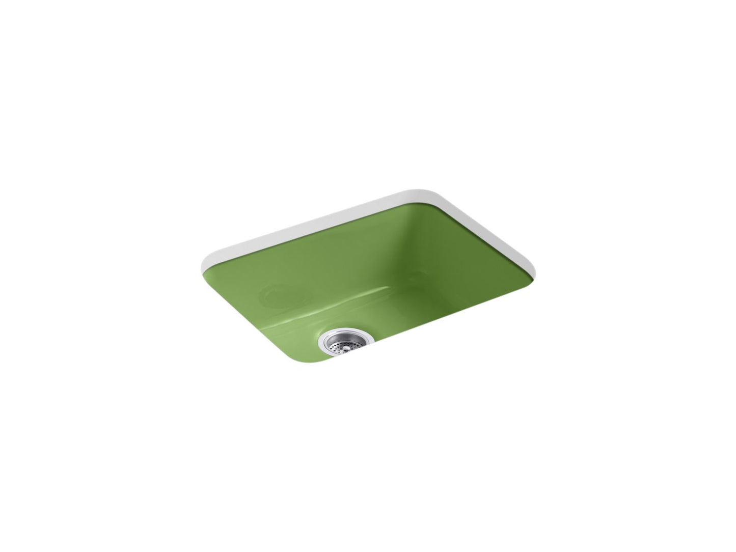 Kohler K-6585-34 Iron/Tones 24-1/4 In. Top-/Undermount Single-Bowl Bar Sink In Fresh Green