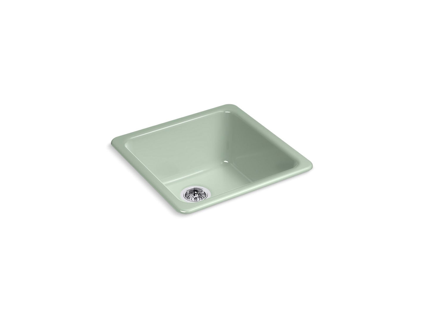 Kohler K-6587-42 Iron/Tones 21 In. Top-/Undermount Single-Bowl Bar Sink In Aspen Green