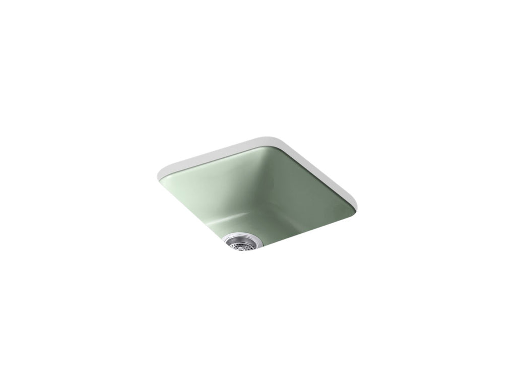 KOHLER K-6584-42 Iron/Tones 17" Top-/Undermount Single-Bowl Bar Sink - Aspen Green