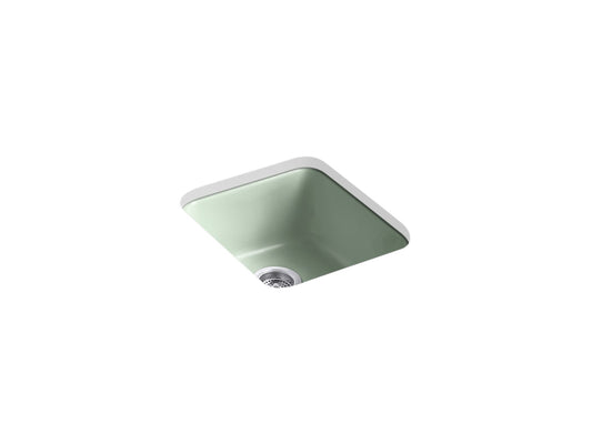 KOHLER K-6584-42 Iron/Tones 17" top-/undermount single-bowl bar sink - Aspen Green