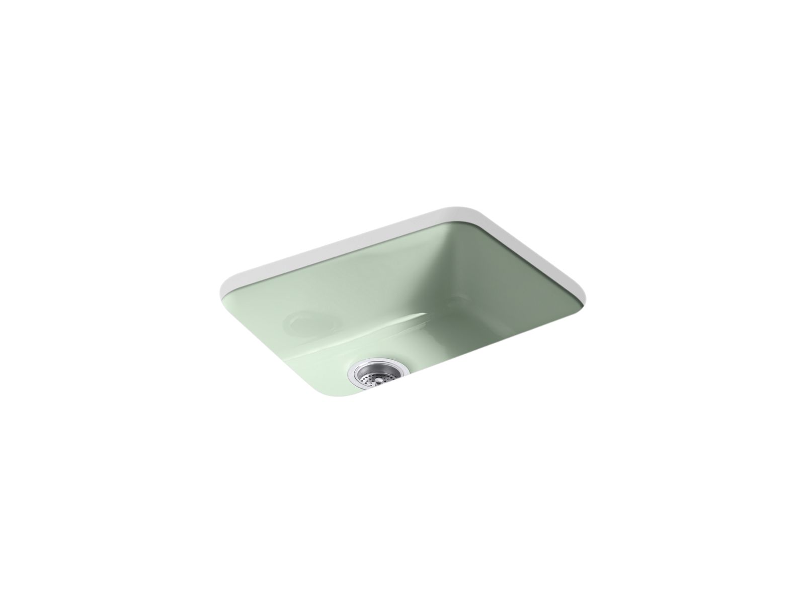 KOHLER K-6585-42 Iron/Tones 24-1/4" Top-/Undermount Single-Bowl Bar Sink - Aspen Green