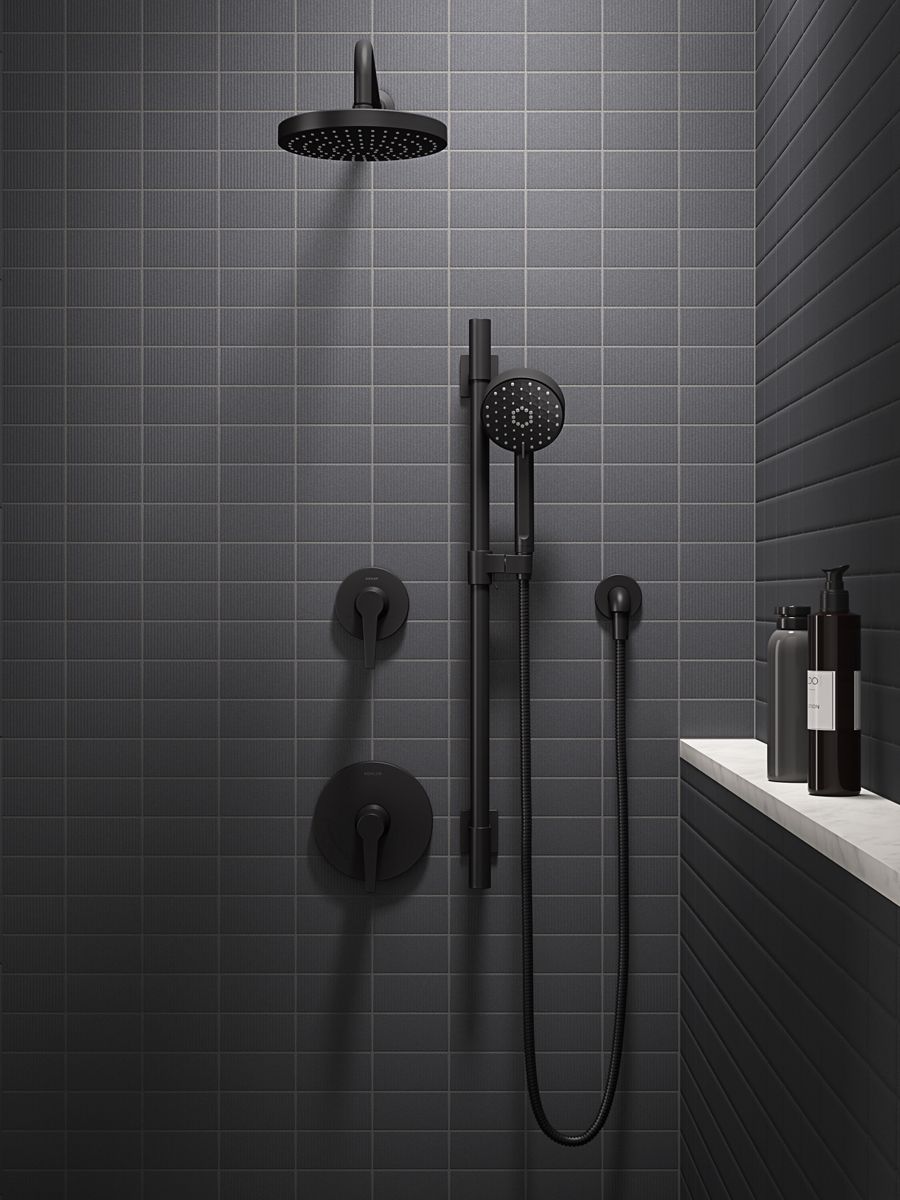 KOHLER K-26914-G-BL Awaken Showering Kit, 1.75 Gpm In Matte Black