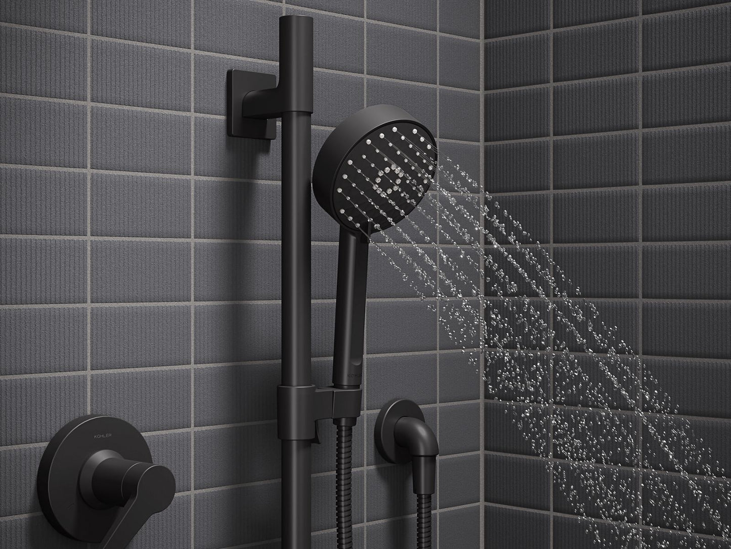 KOHLER K-26914-G-BL Awaken Showering Kit, 1.75 Gpm In Matte Black