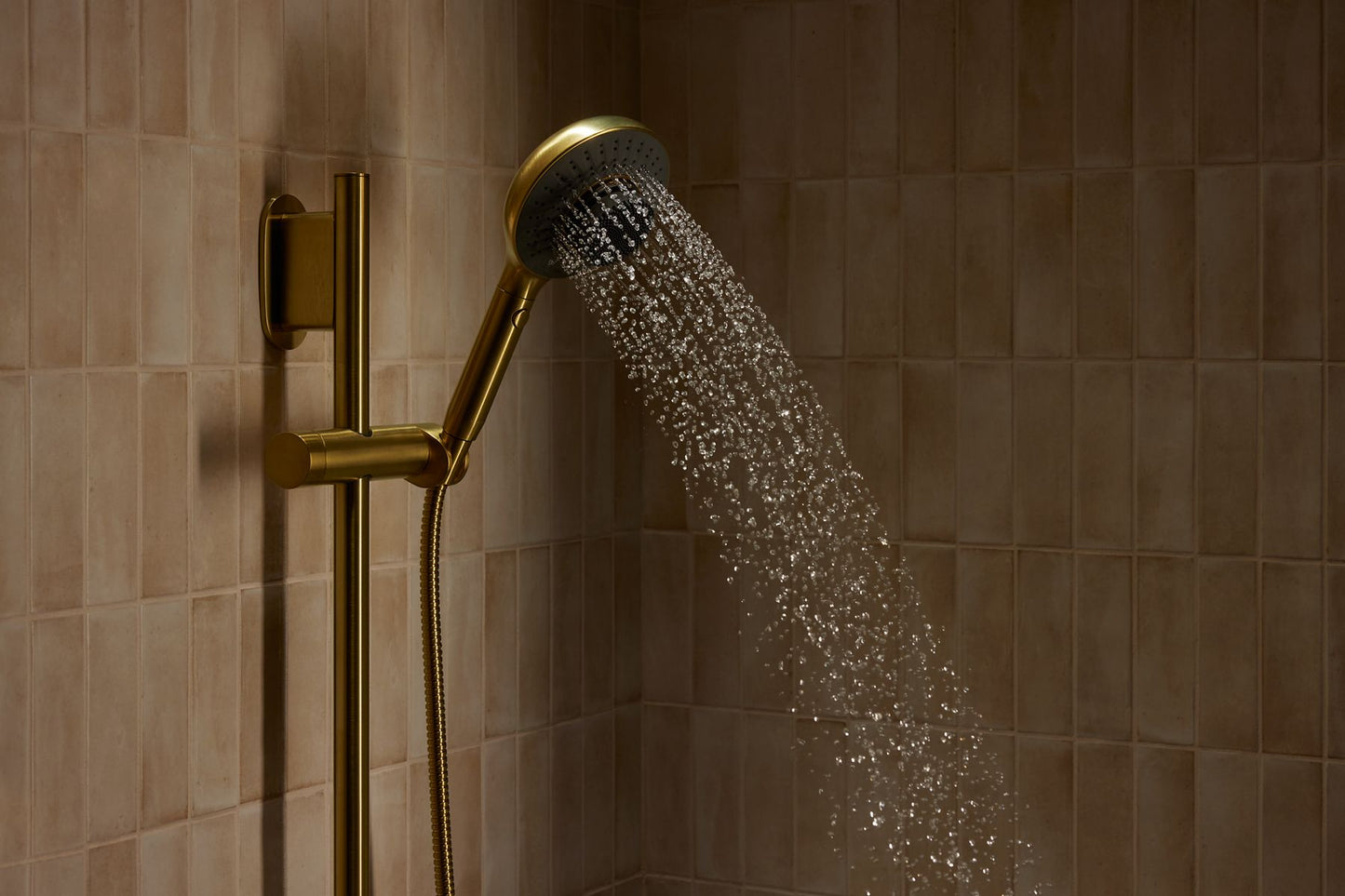 KOHLER K-28682-G-2MB SpaViva Two-function handshower with all-in-one cleansing device, 1.75 gpm - Vibrant Brushed Moderne Brass