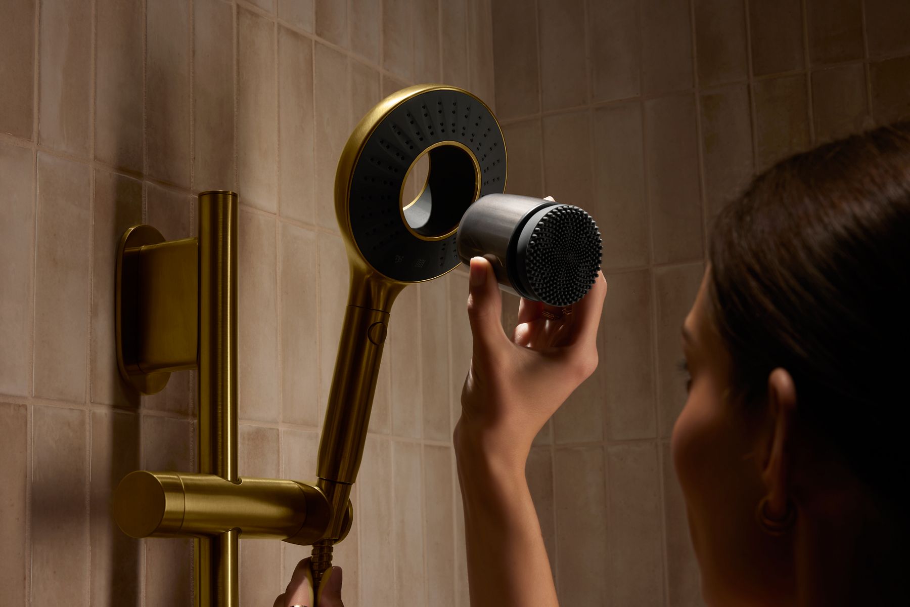 KOHLER K-28682-Y-BL Spaviva Two-Function Handshower With All-In-One Cleansing Device, 2.5 Gpm - Matte Black