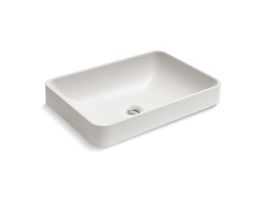 KOHLER K-30673-N-EGS 23" rectangular vessel bathroom sink, no overflow  -  Eggshell