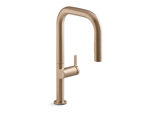 KOHLER K-28271-RT2-BV Touchless pull-down kitchen sink faucet with two-function sprayhead  -  Vibrant Brushed Bronze