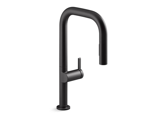 KOHLER K-28269-BL Components Pull-Down Kitchen Sink Faucet With Two-Function Sprayhead - Matte Black