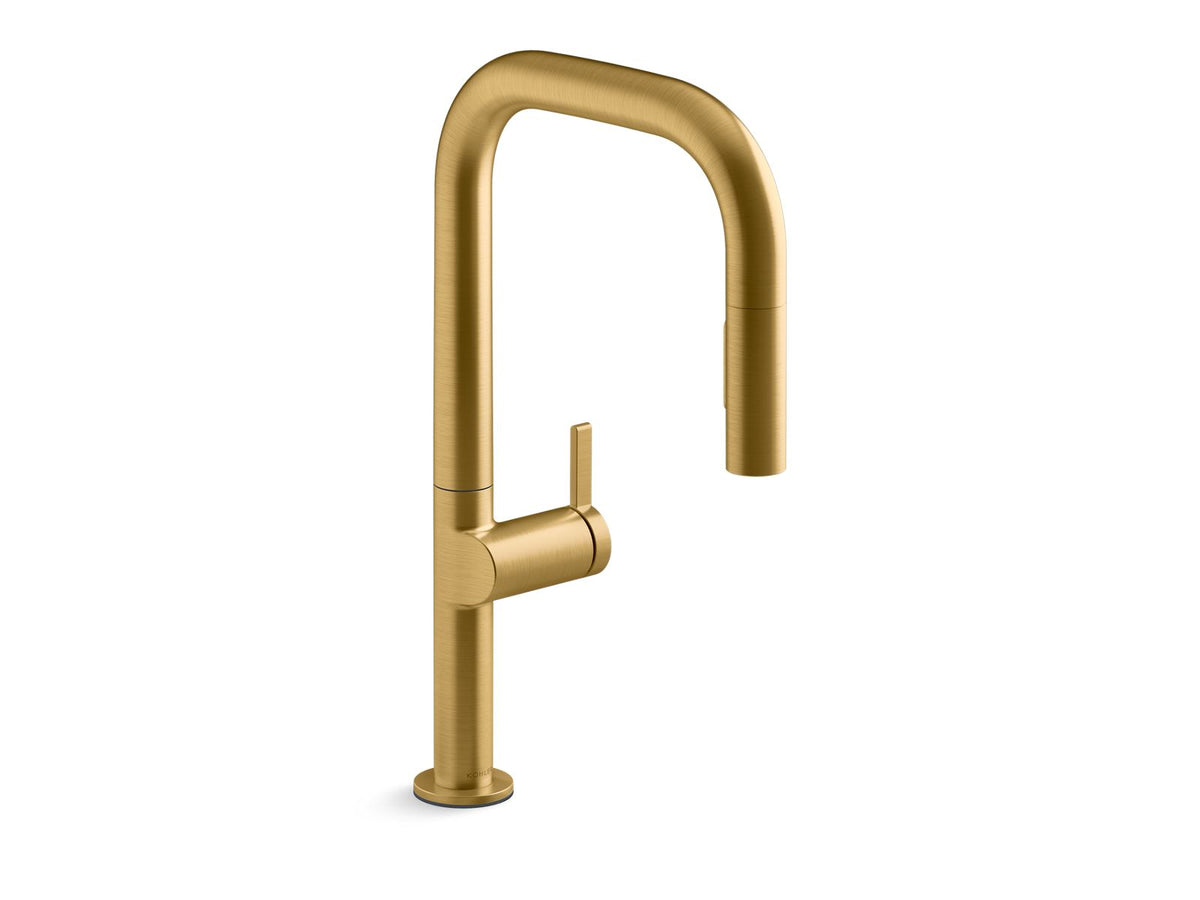 KOHLER K-28271-2MB Components Touchless Pull-Down Kitchen Sink Faucet With Two-Function Sprayhead - Vibrant Brushed Moderne Brass