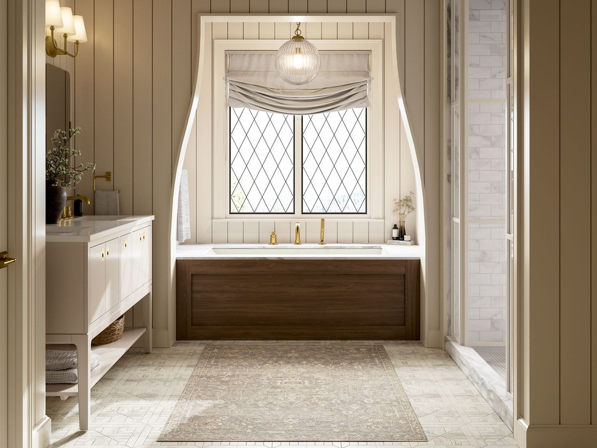 KOHLER K-35913-4-2MB Castia By Studio Mcgee Deck-Mount Bath Faucet With Handshower - Vibrant Brushed Moderne Brass