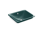 KOHLER K-5400-PAT-17 Iron Plains 18-1/2" Rectangular Vessel Bathroom Sink - Teal Exterior With Teal Interior
