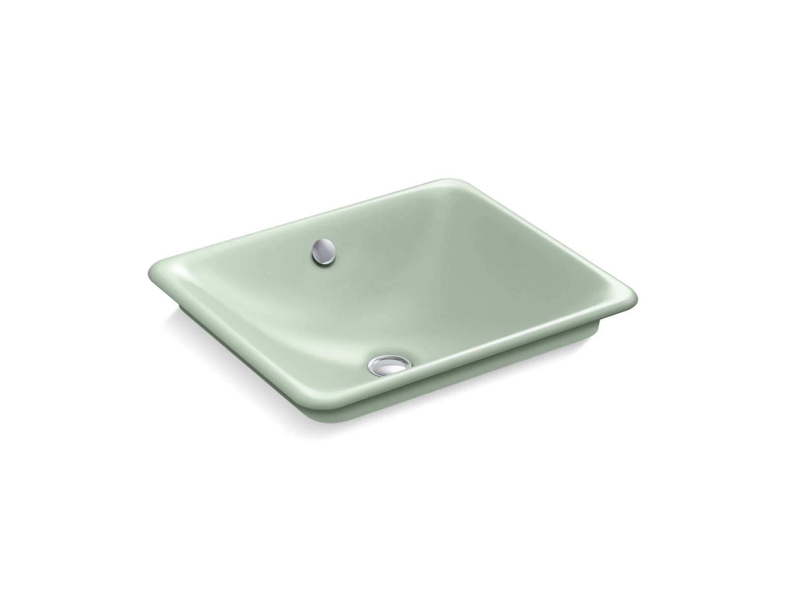 KOHLER K-5400-PAG-42 Iron Plains 18-1/2" Rectangular Vessel Bathroom Sink - Aspen Exterior With Aspen Interior
