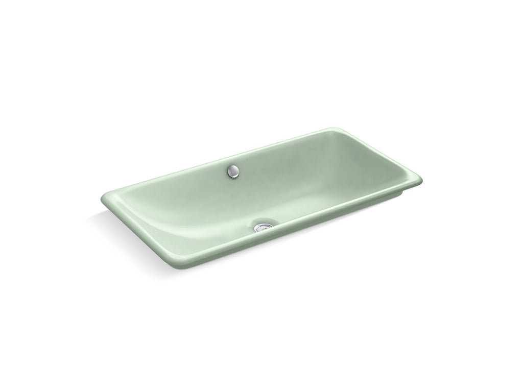 KOHLER K-20212-PAG-42 Iron Plains 30" Rectangular Drop-In / Undermount / Vessel Bathroom Sink - Aspen Exterior With Aspen Interior