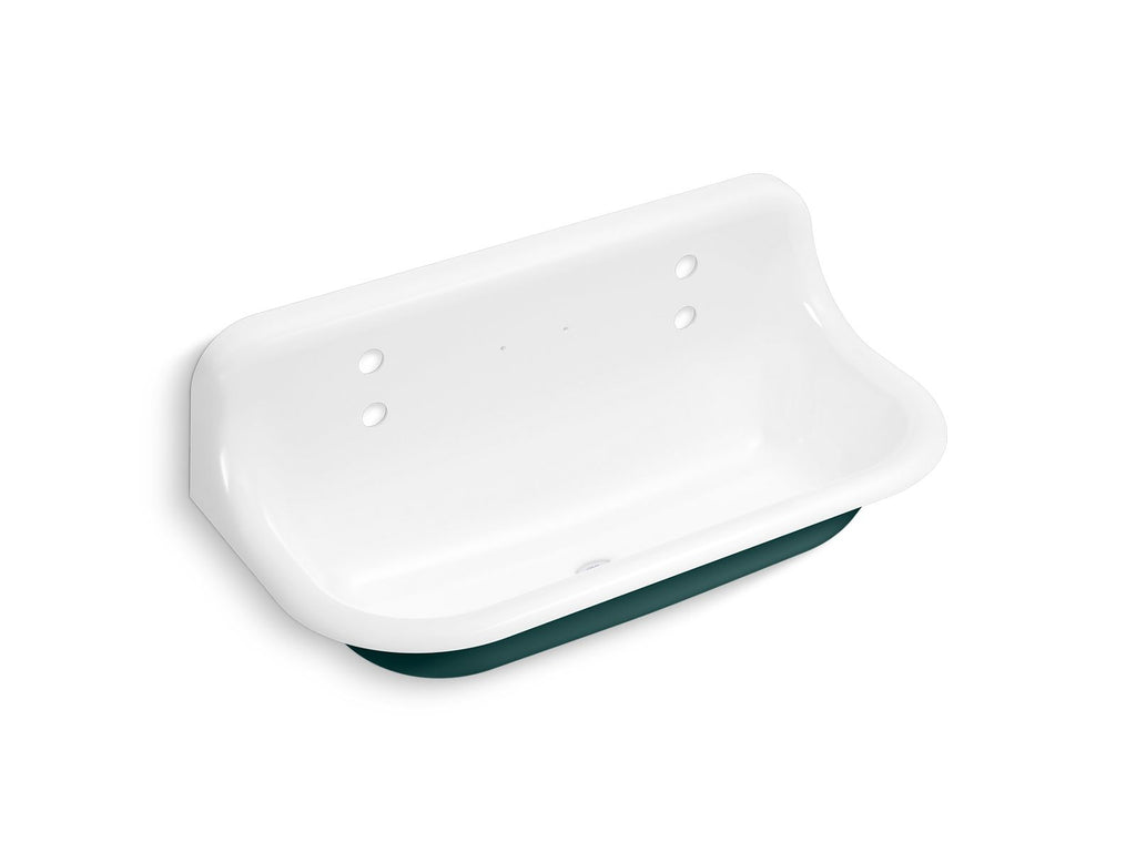 KOHLER K-3200-PAT-34 Brockway 36" Wall-Mount Utility Sink - Teal Exterior With Fresh Green Interior