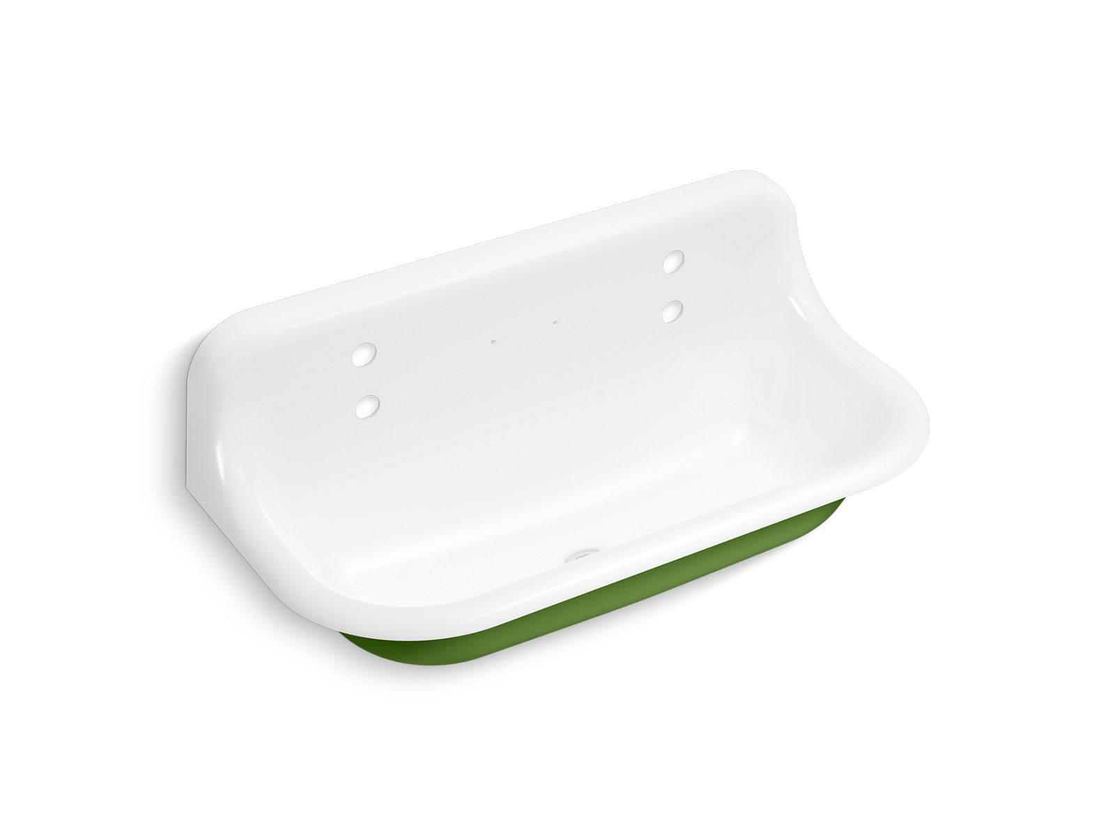 KOHLER K-3200-PFG-0 Brockway 36" Wall-Mount Utility Sink - Fresh Green Exterior With White Interior