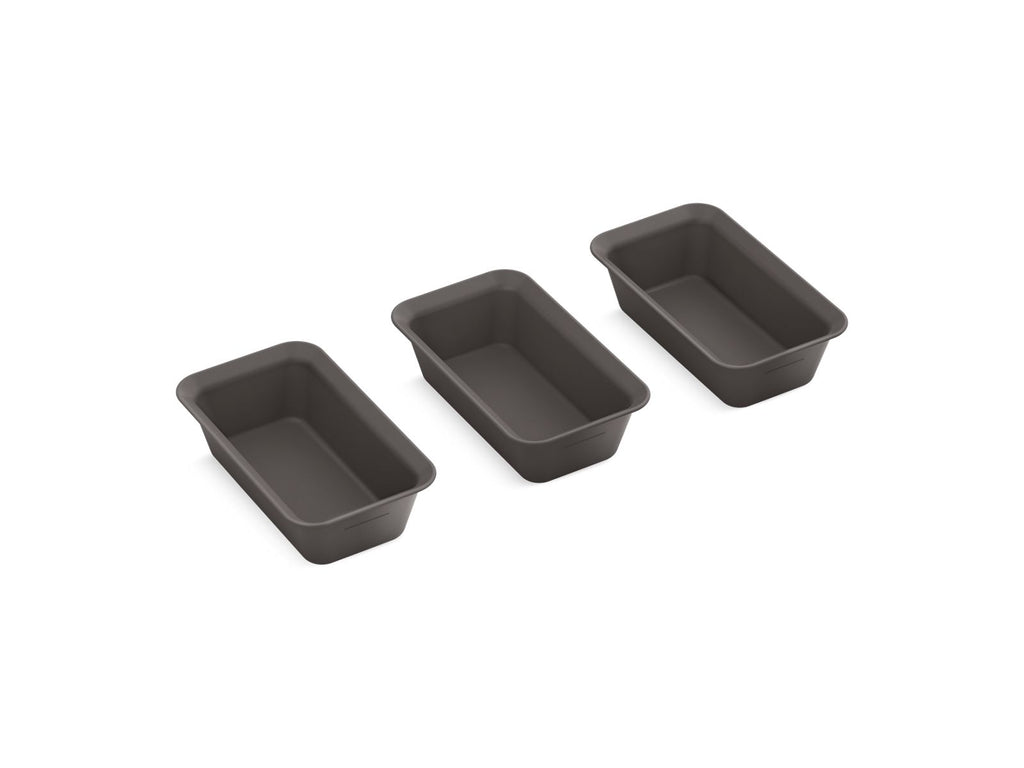 KOHLER K-35484-1DK Three-Piece Workstation Prep Bowl Set - Stone Grey