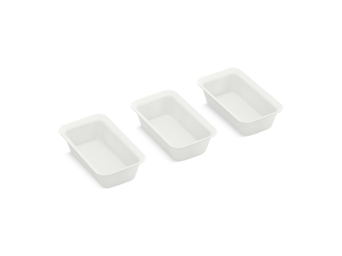 KOHLER K-35484-1LG Three-Piece Workstation Prep Bowl Set - Cloude White