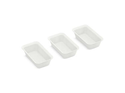 KOHLER K-35484-1LG Three-piece workstation prep bowl set - Cloude White