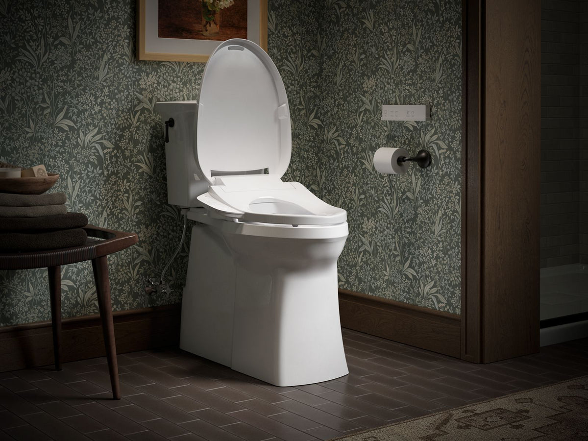 KOHLER K-28229-0 Purewash E725 Elongated Bidet Toilet Seat With Remote Control - White