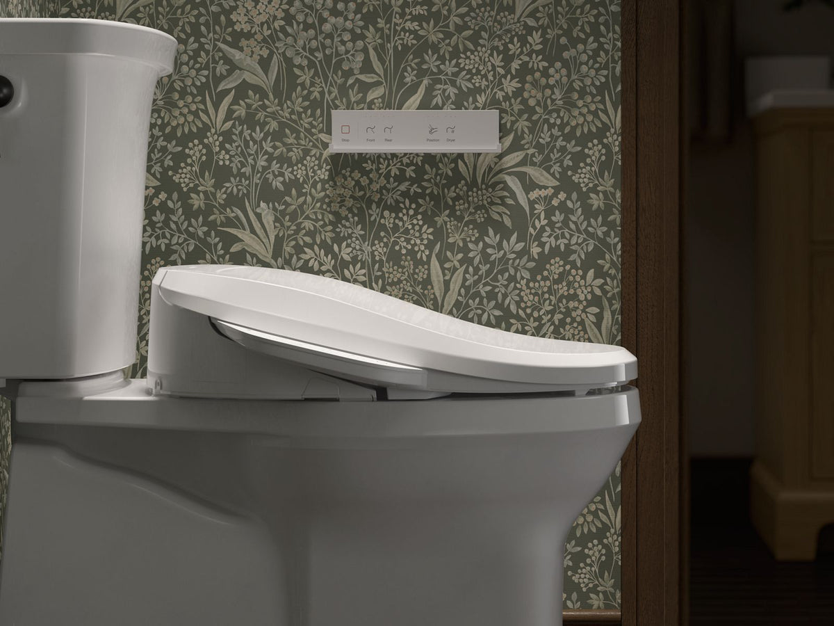 KOHLER K-28229-0 Purewash E725 Elongated Bidet Toilet Seat With Remote Control - White
