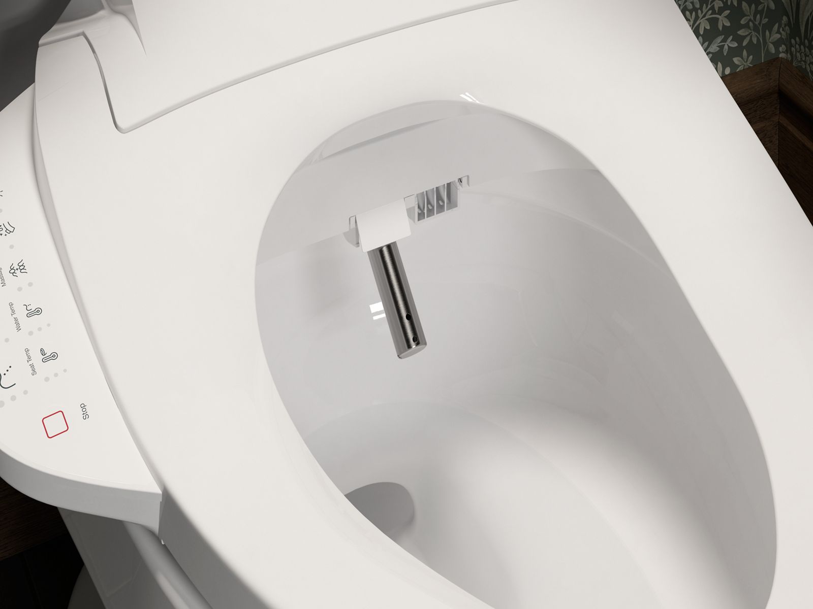 KOHLER K-28229-0 Purewash E725 Elongated Bidet Toilet Seat With Remote Control - White