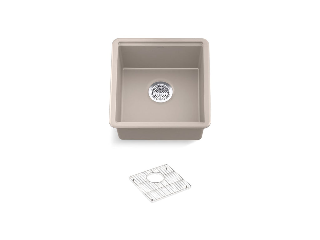 KOHLER K-33711-CM3 Billings 17-1/2" Undermount Bar Sink - Matte Taupe