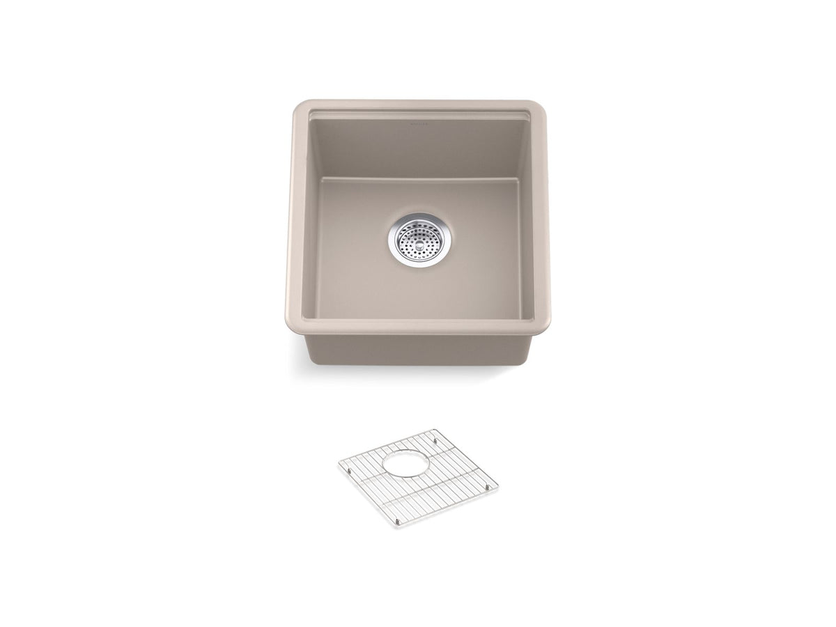 KOHLER K-33711-CM3 Billings 17-1/2" Undermount Bar Sink - Matte Taupe