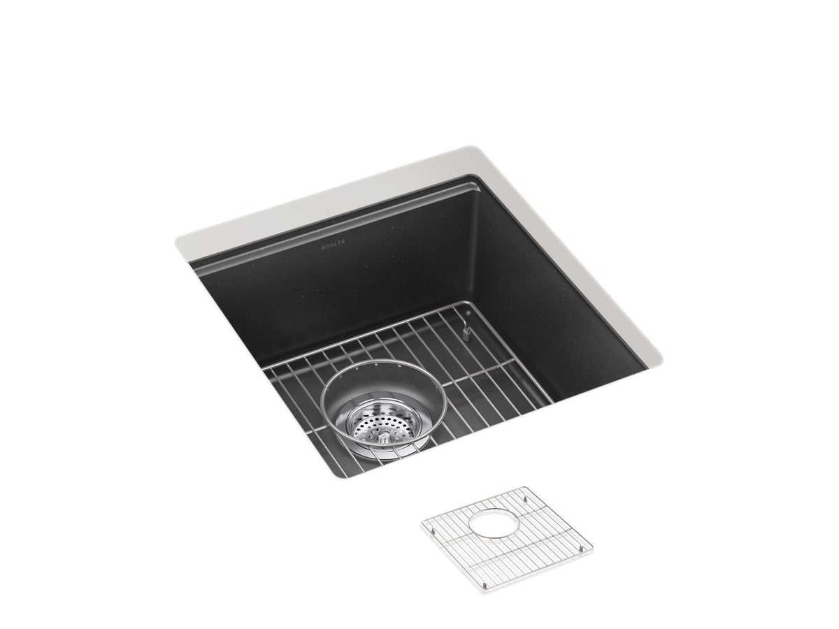 KOHLER K-33711-CM7 Billings 17-1/2" Undermount Bar Sink - Matte Graphite