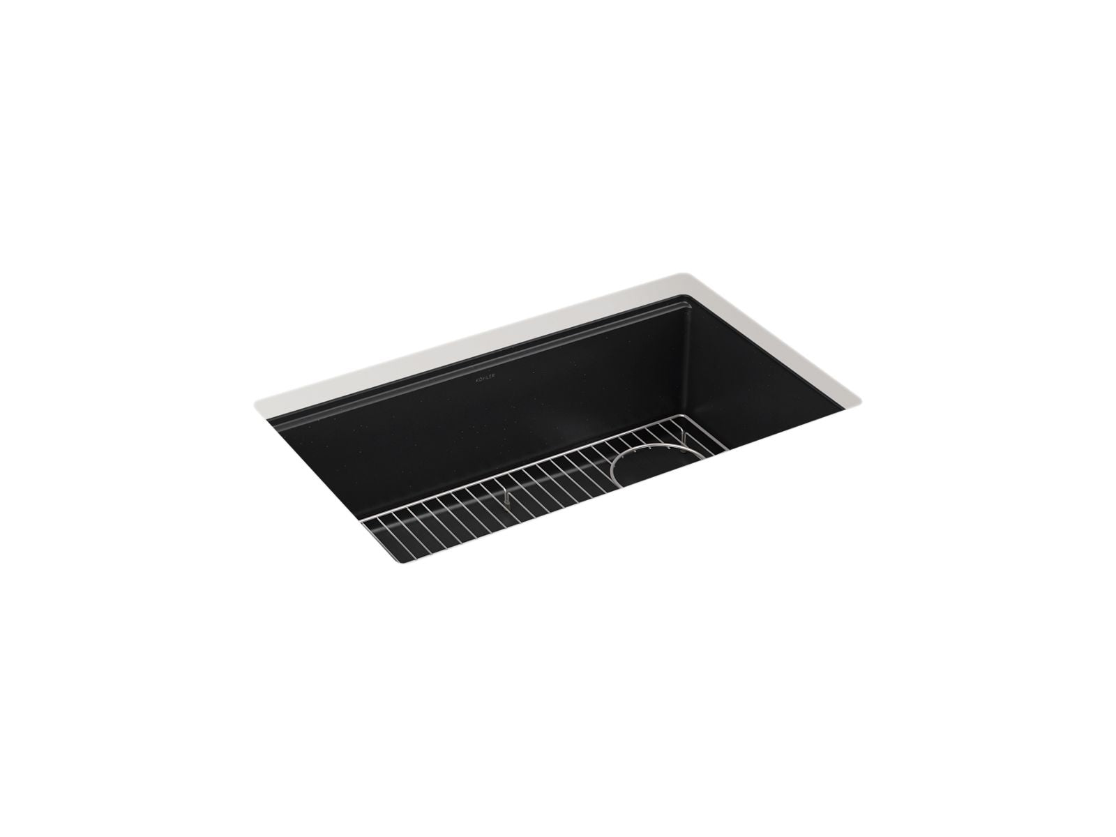 KOHLER K-33712-CM1 Billings 29 in. Undermount Single-Bowl Kitchen Sink In Matte Black