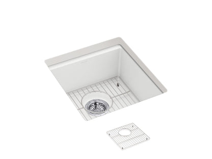 KOHLER K-33711-CM6 Billings 18 in. Undermount Bar Sink In Matte White