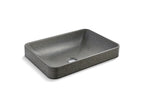 KOHLER K-30673-N-AHN Wastelab Vox 23" Rectangular Vessel Bathroom Sink, No Overflow - Ashen