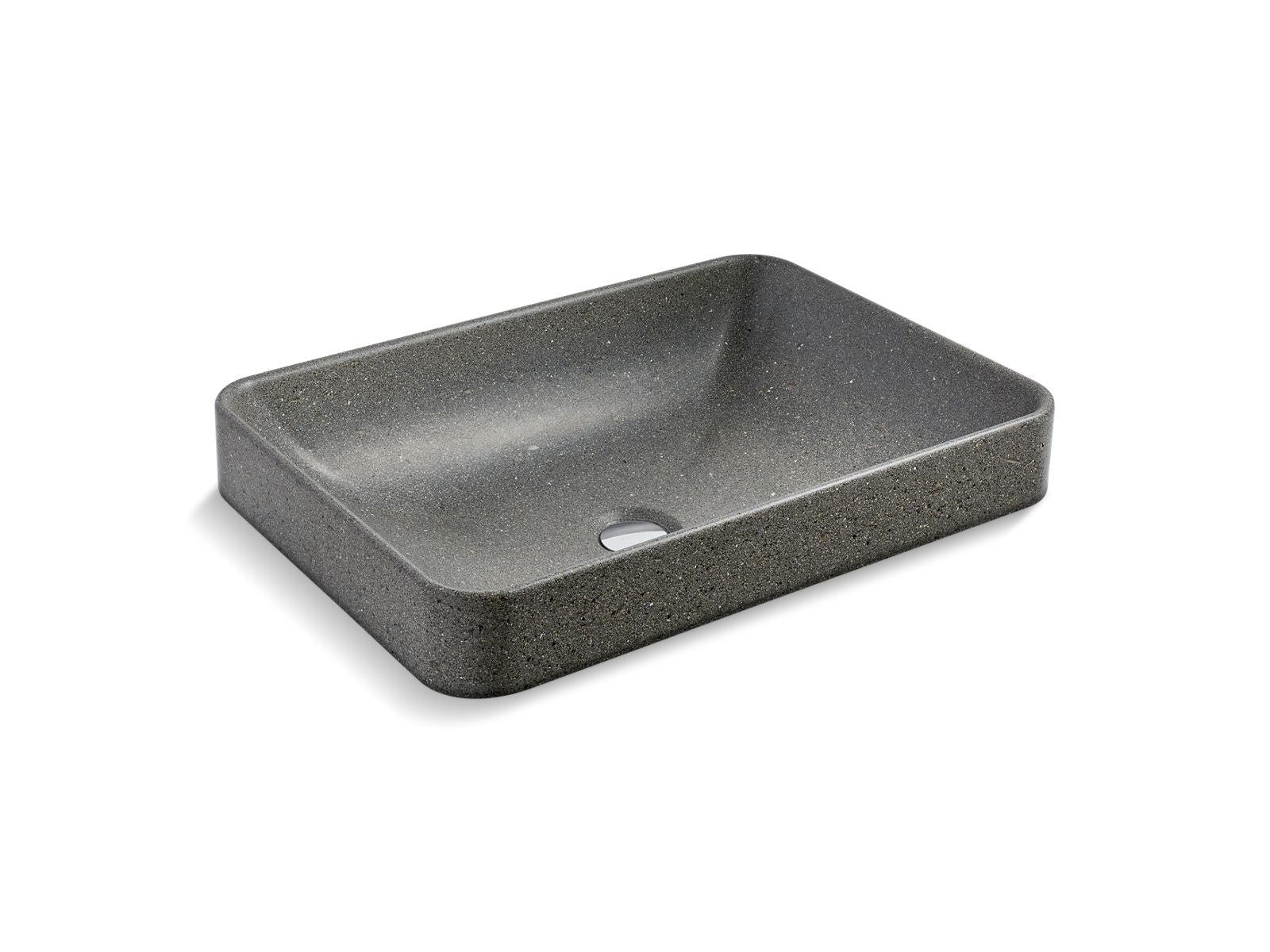 KOHLER K-30673-N-AHN Wastelab Vox 23" Rectangular Vessel Bathroom Sink, No Overflow - Ashen