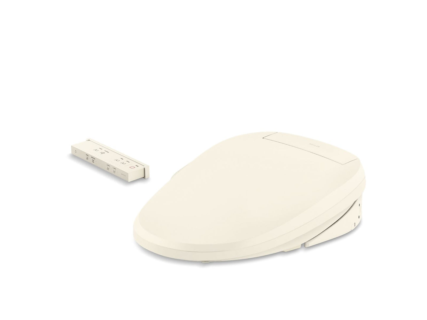 KOHLER K-28229-96 Purewash E725 Elongated Bidet Toilet Seat With Remote Control In Biscuit