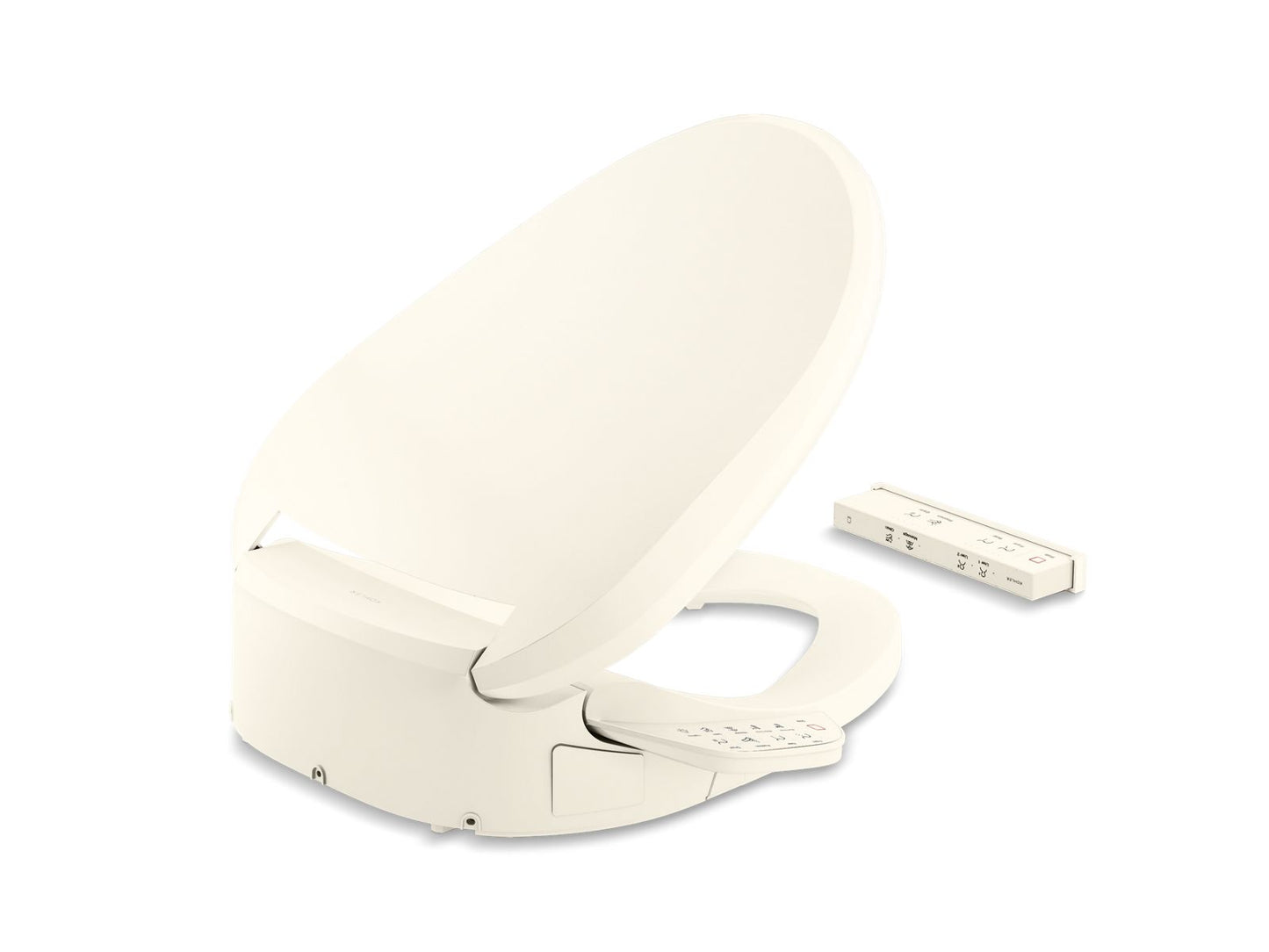 KOHLER K-28229-96 Purewash E725 Elongated Bidet Toilet Seat With Remote Control In Biscuit