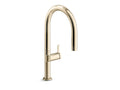 KOHLER K-28270-AF Components Touchless Pull-Down Kitchen Sink Faucet With Two-Function Sprayhead - Vibrant French Gold
