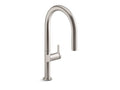 KOHLER K-28270-VS Components Touchless Pull-Down Kitchen Sink Faucet With Two-Function Sprayhead - Vibrant Stainless
