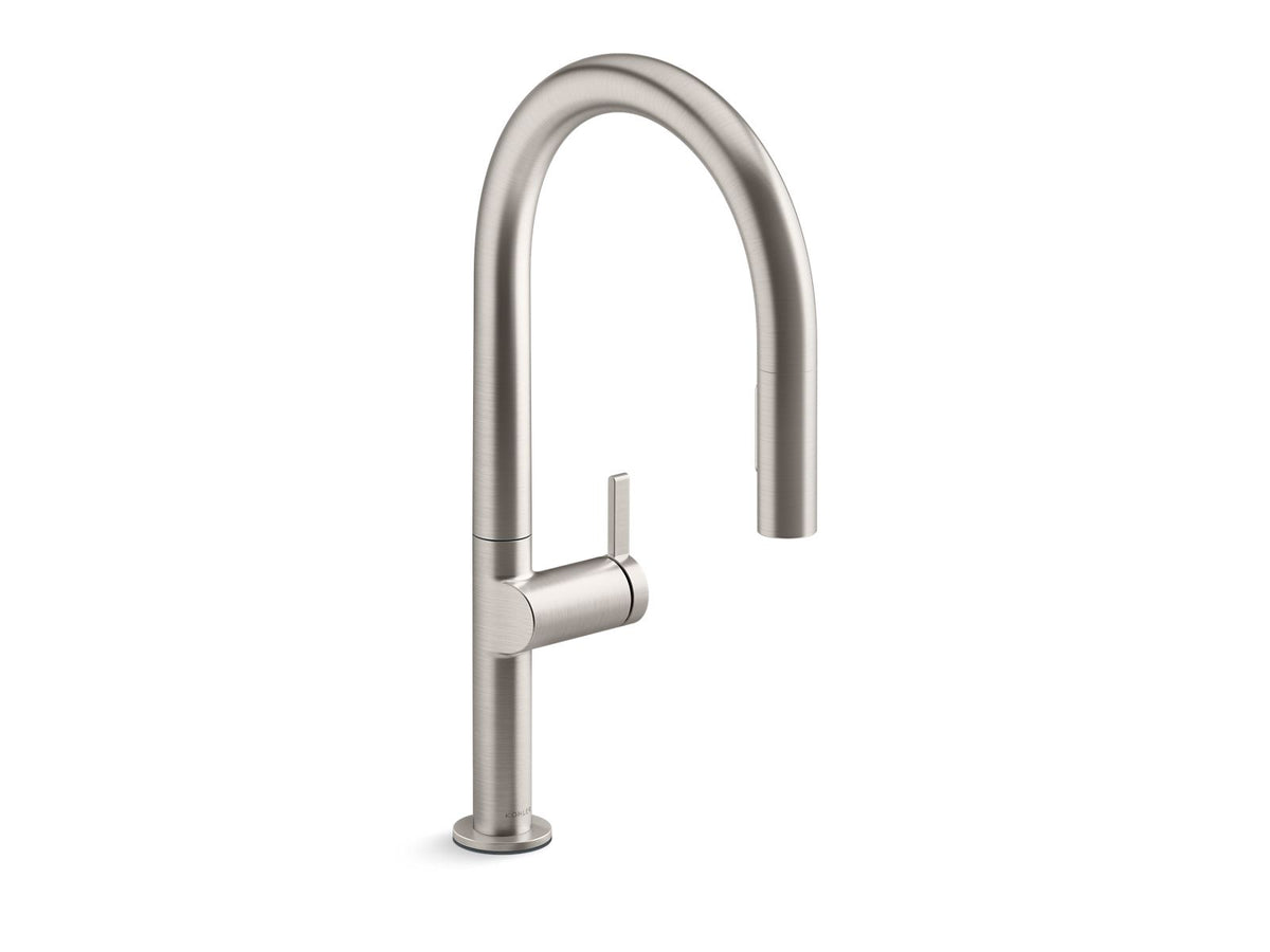 KOHLER K-28270-VS Components Touchless Pull-Down Kitchen Sink Faucet With Two-Function Sprayhead - Vibrant Stainless