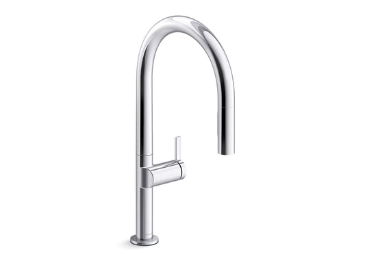 KOHLER K-28270-CP Components Touchless Pull-Down Kitchen Sink Faucet With Two-Function Sprayhead - Polished Chrome
