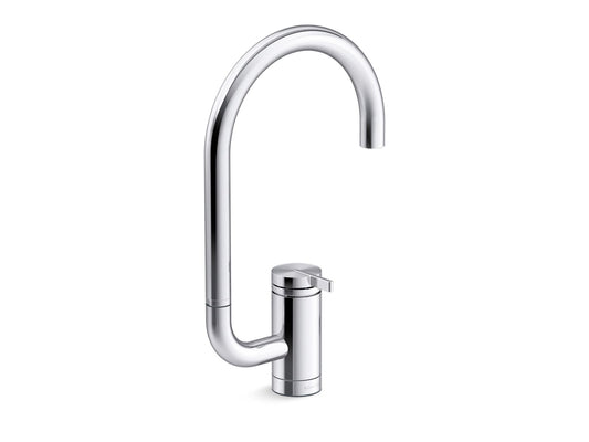 KOHLER K-28277-CP Components Single-Handle Bar Sink Faucet With Two-Function Extended-Reach Spout - Polished Chrome