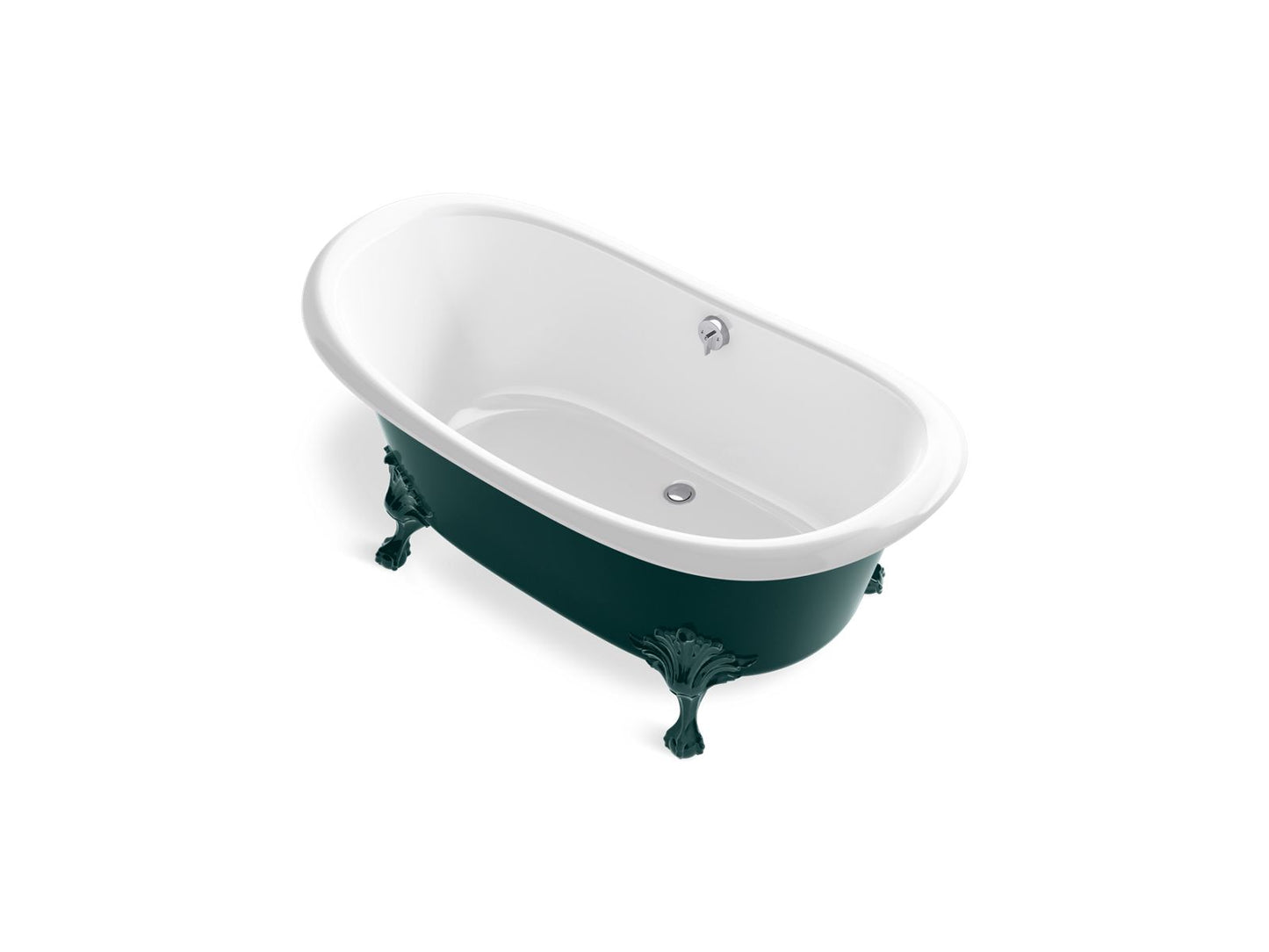 Kohler K-21000-PAT-0 Artifacts 66-1/8 In. X 32-1/2 In. Freestanding Bath In Teal White