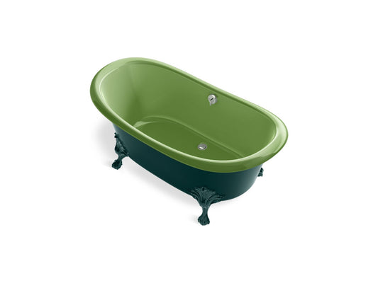 Kohler K-21000-PAT-34 Artifacts 66-1/8 In. X 32-1/2 In. Freestanding Bath In Teal Fresh Green