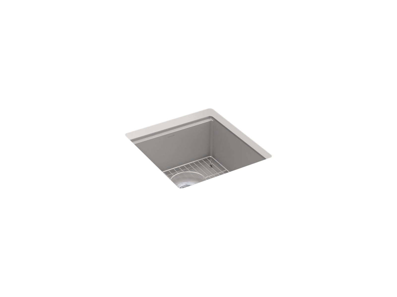 KOHLER K-33711-CM4 Billings 17-1/2" Undermount Bar Sink - Matte Grey