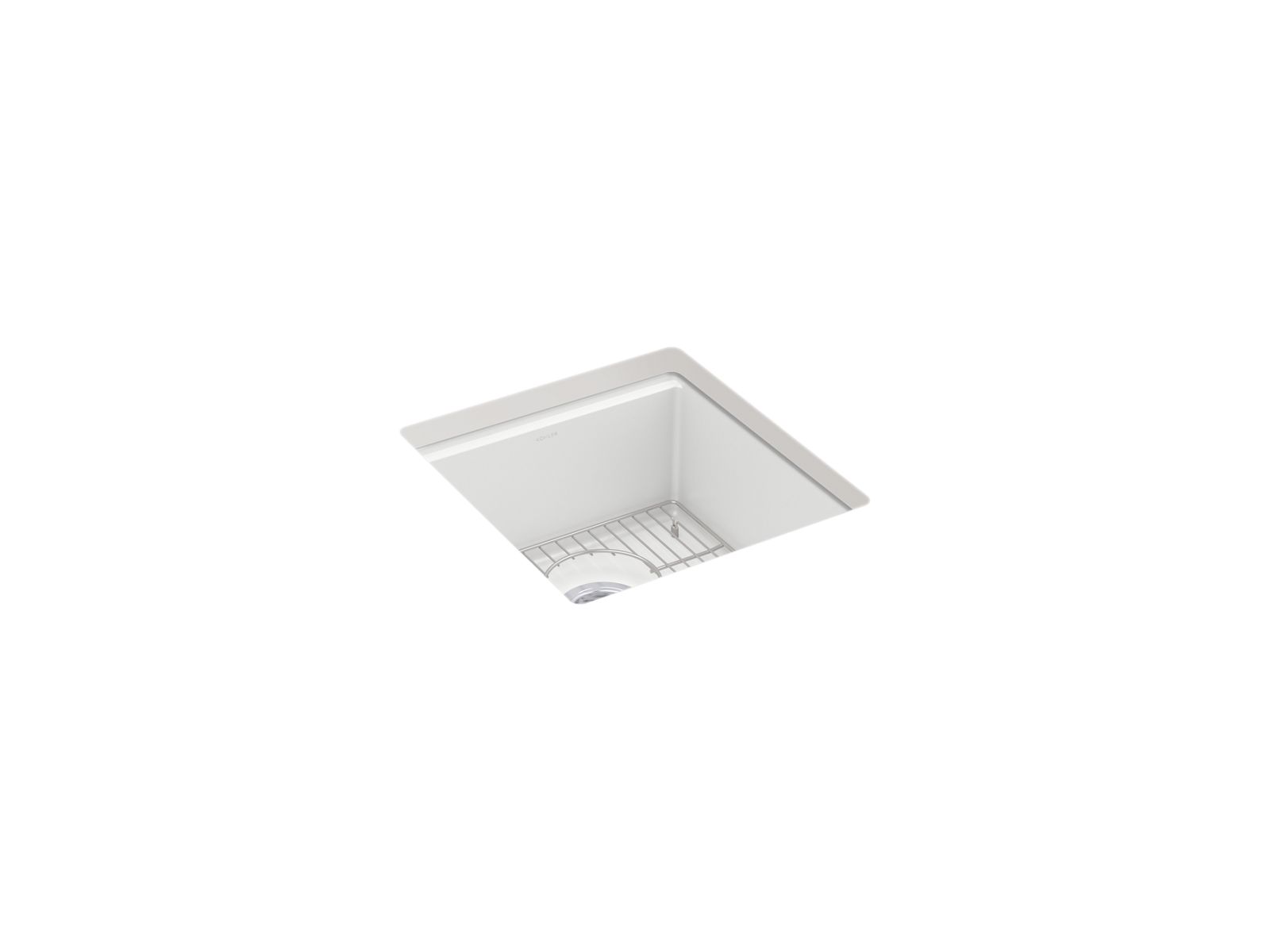 KOHLER K-33711-CM6 Billings 18 in. Undermount Bar Sink In Matte White