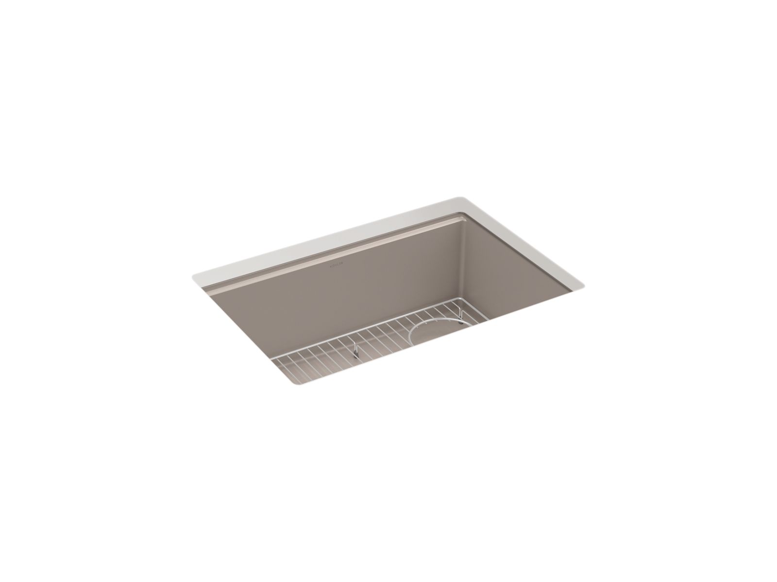 KOHLER K-33713-CM3 Billings 27 in. Undermount Single-Bowl Kitchen Sink In Matte Taupe