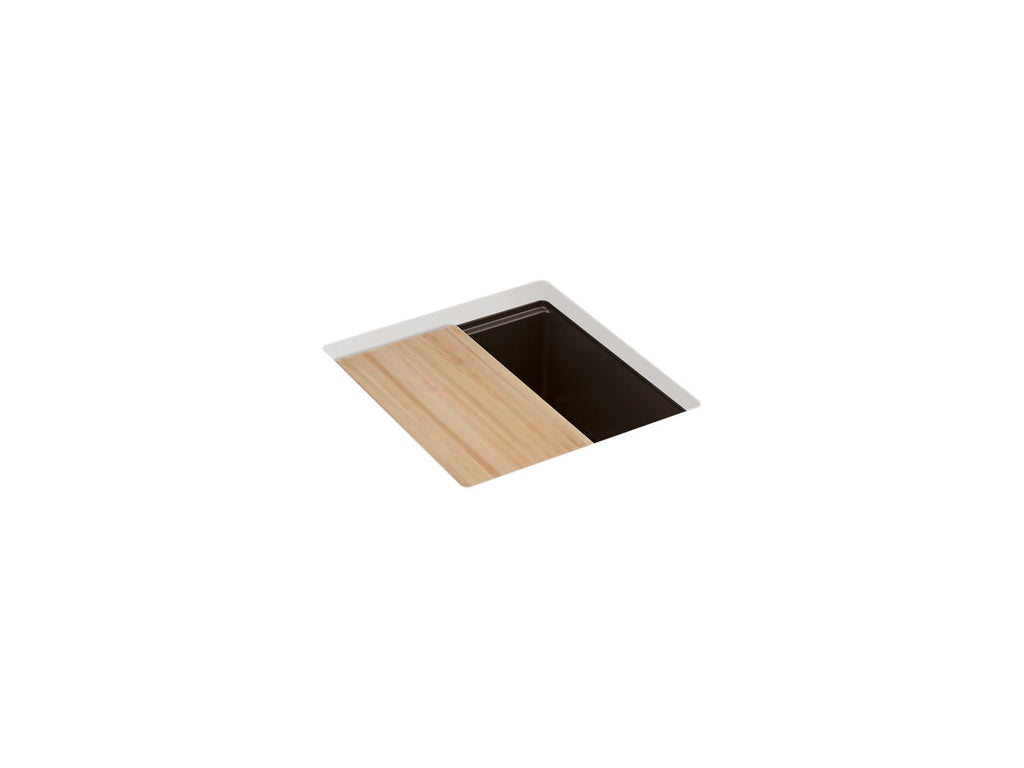 KOHLER K-33711-PC-CM2 Billings 17-1/2" Undermount Bar Sink With Accessories - Matte Brown
