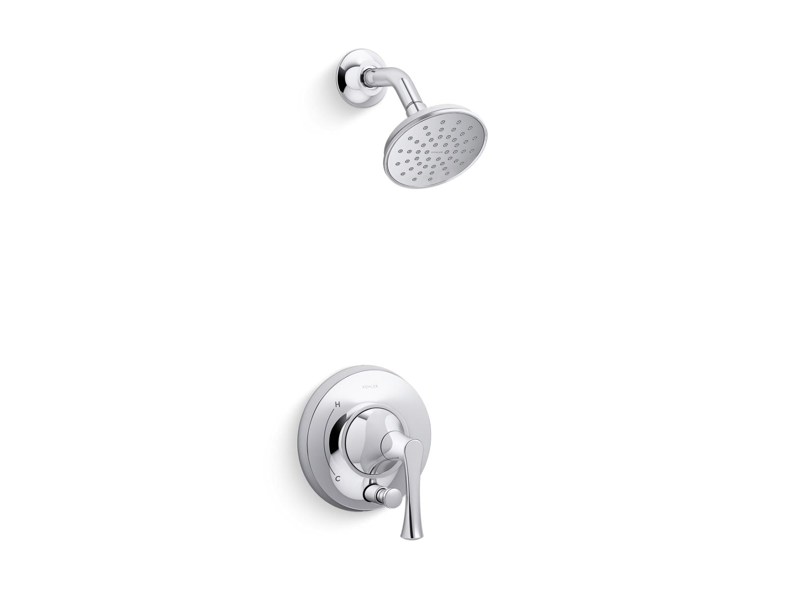 KOHLER K-T35943-4G-CP Buckley Rite-Temp Shower Trim Kit With Push-Button Diverter, 1.75 Gpm - Polished Chrome