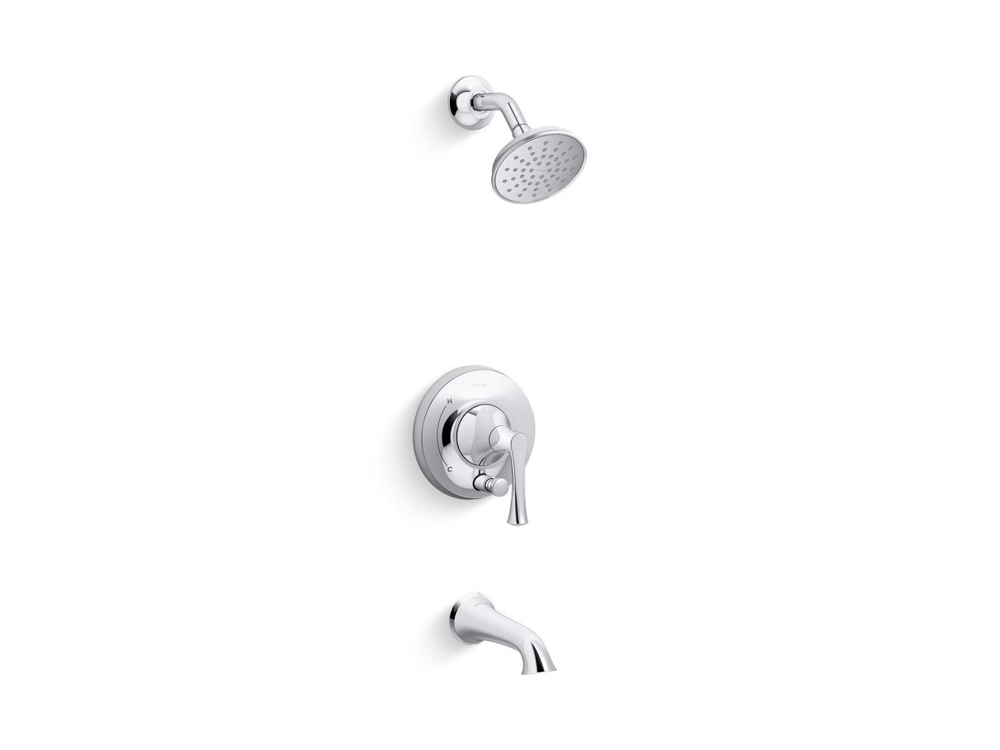 KOHLER K-T35944-4Y-CP Buckley Rite-Temp bath and shower trim kit with push-button diverter, 2.5 gpm - Polished Chrome