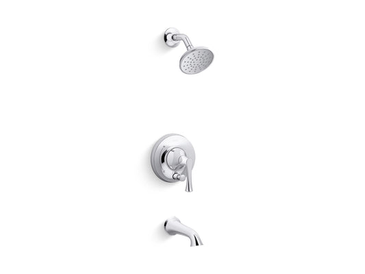 KOHLER K-T35944-4H-CP Buckley Rite-Temp bath and shower trim kit with push-button diverter, 1.5 gpm - Polished Chrome