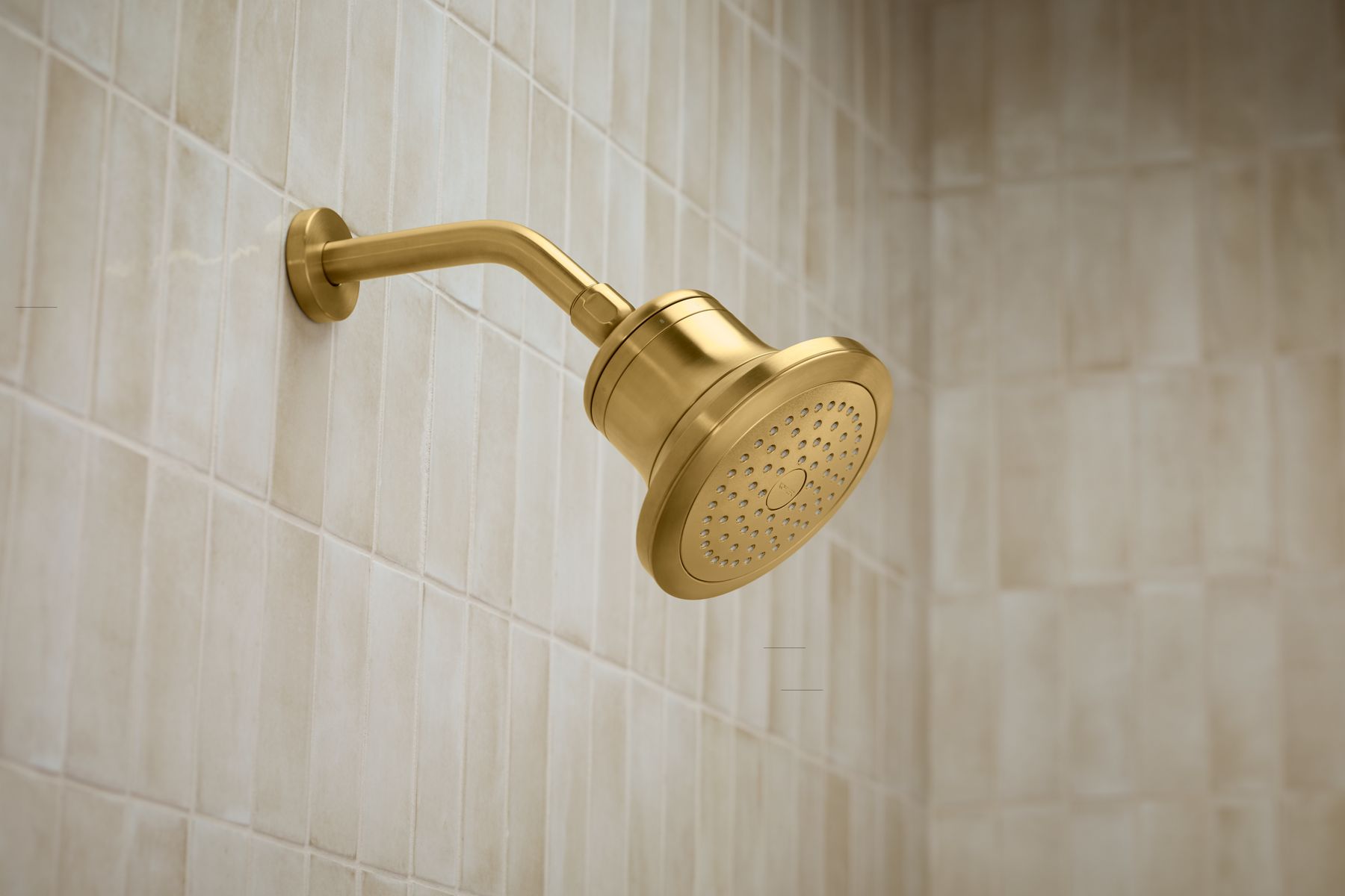 KOHLER K-33631-Y-2MB Cinq Round Single-Function Filtered Showerhead, 2.5 Gpm - Vibrant Brushed Moderne Brass